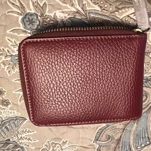 Brown leather zip round wallet from Lavender